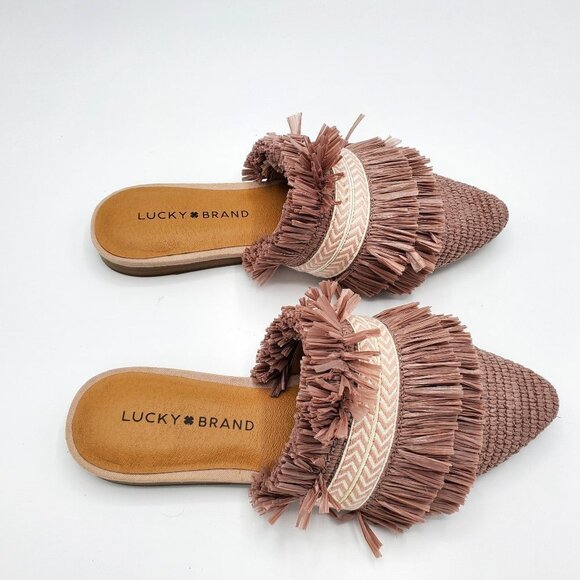 Lucky Brand Woven & Straw Mule Slides‎ - Picture 4 of 10